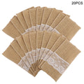 Rustic Burlap Cutlery Holder Bags | Wedding & Party Table Decor Cutlery Holder Bags Babs 20Pcs