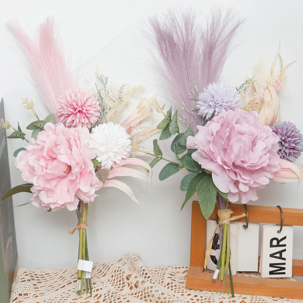 Luxury Silk Peony Artificial Flowers for Wedding & Home Decor Artificial Flower Stem Babs