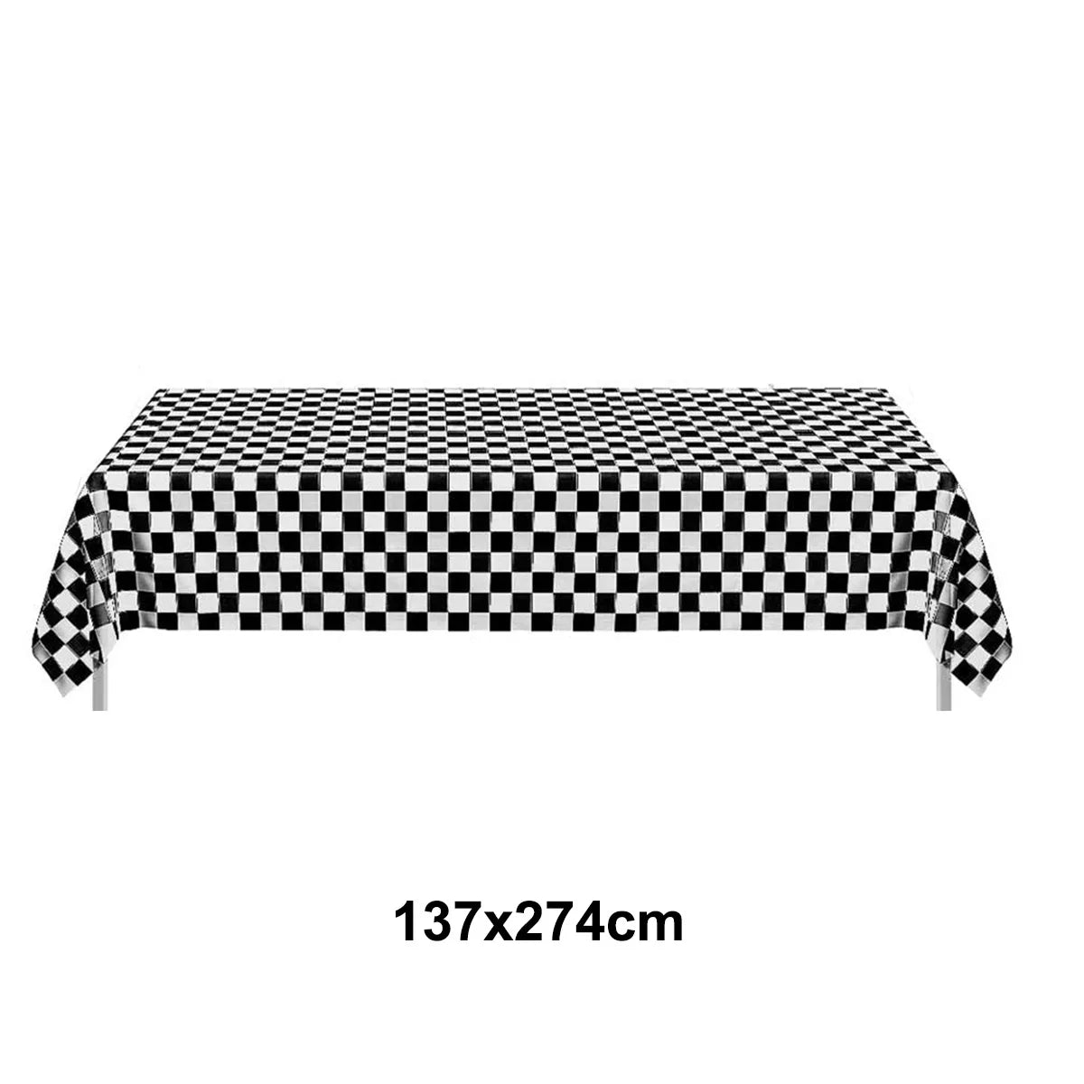 Black White Checkered Racing Table Runner – Party Decor Party Table Runner Babs tablecloth A as show