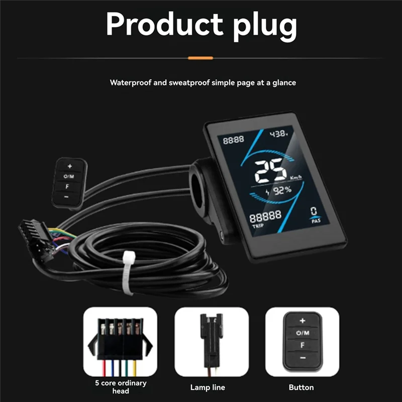 36V 48V 15A Brushless Controller T5S LCD Display & Throttle Kit E-Bike Controller Kit Babs