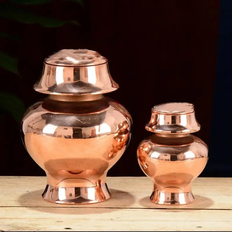 Tibetan Copper Mani Bottle – Buddhist Décor & Spice Storage Copper Decorative Bottle Babs