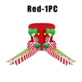Christmas Tree Topper Velvet Hat – Elf Legs & Bowknot Decor Christmas Tree Topper Babs 1PC