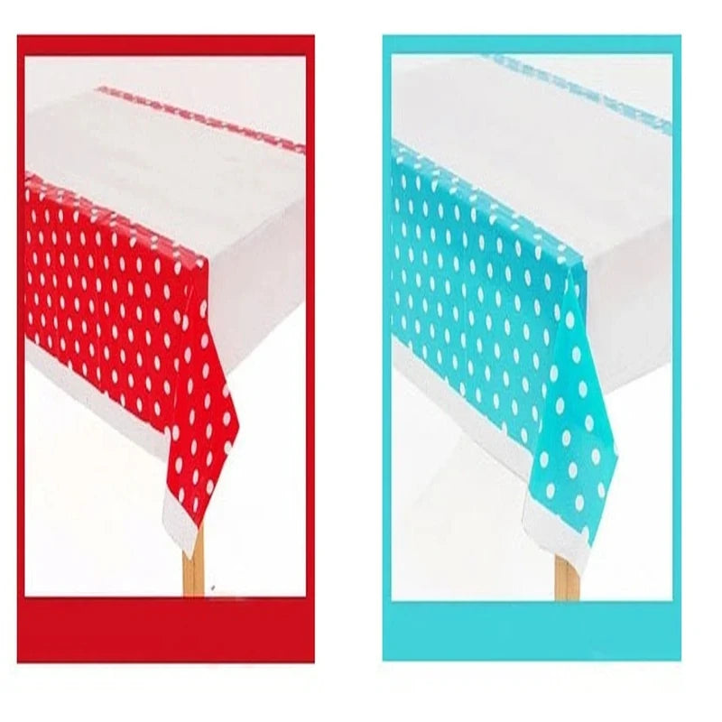 20pcs Festive Dot Disposable Tablecloths 180x108cm Party Covers Disposable Tablecloth Babs