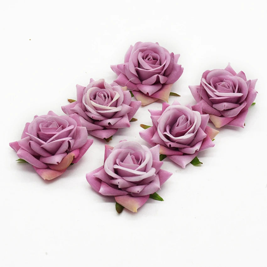 Silk Rose Artificial Flowers Wedding & Home Decor – 5/10 Pcs Artificial Silk Roses Babs Color 3 5 pcs