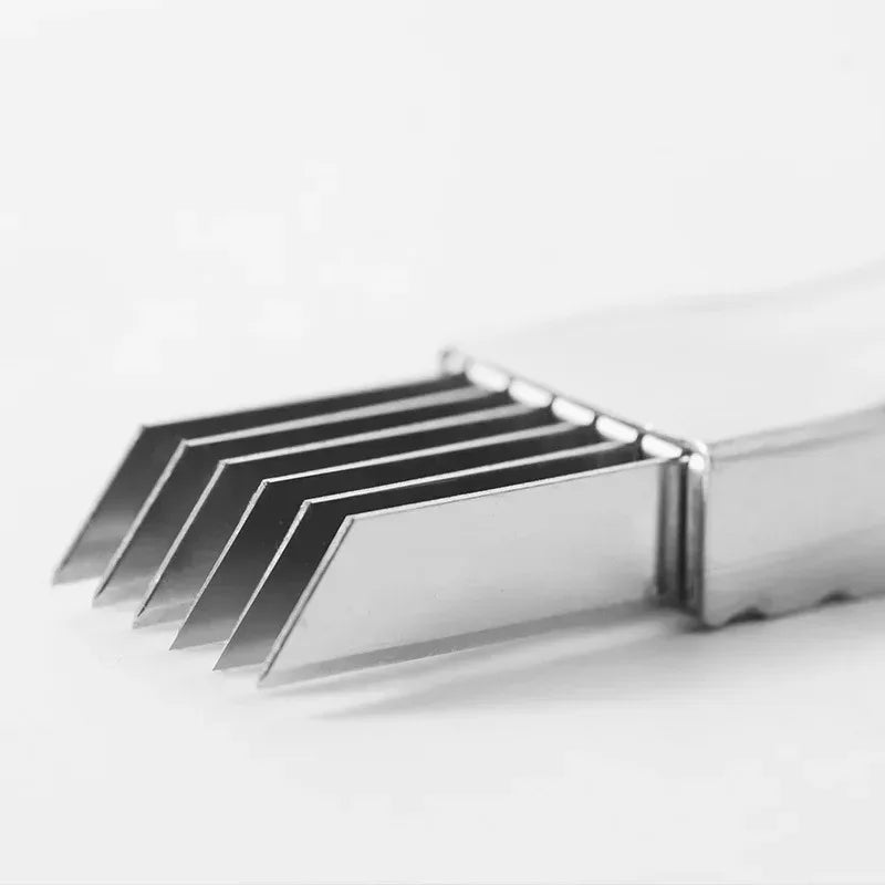 Stainless Steel Green Onion Shredder Knife – Curved Handle Vegetable Shredder Knife Babs