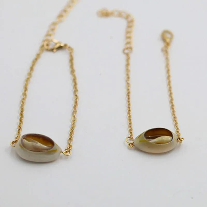 Women's Natural Shell Gold-Plated Strand Bangle Bracelet Shell Bangle Bracelet Babs