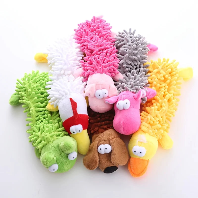 Squeaky No-Stuffing Crinkle Plush Dog Toys – All Breeds Squeaky Dog Toy Babs