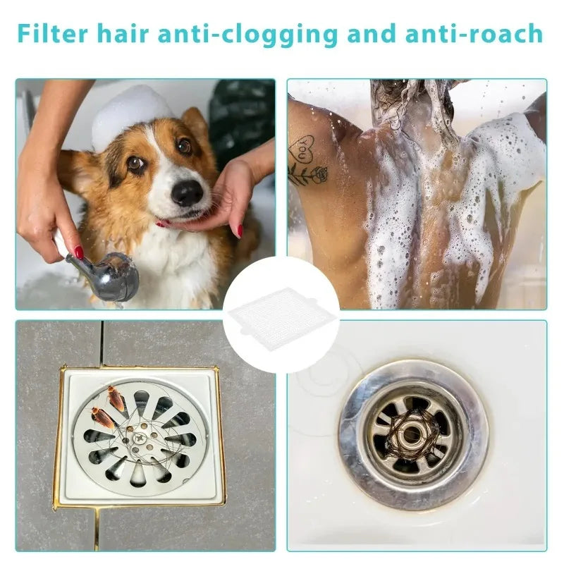 Disposable Drain Hair Catcher Filter Screen – 10-50 PCS Pack Drain Hair Filter Babs