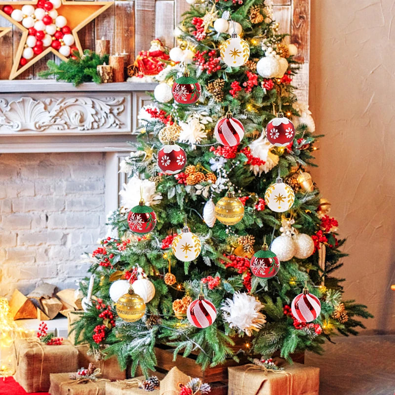 6-Pack 6cm Christmas Ball Ornaments – Xmas Tree Pendants Christmas Ball Ornaments Babs