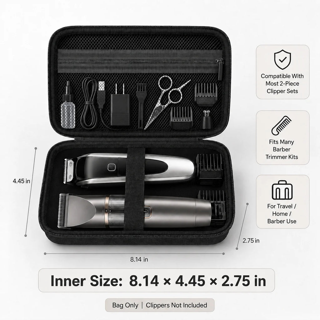 2pc Hair Clipper Case Barber Trimmer Organizer Travel Bag Clipper Organizer Bag Babs