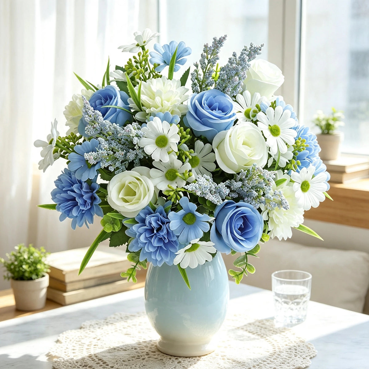 Silk Artificial Rose Flowers Bridal Bouquet – 1/3 Pcs Artificial Silk Flowers Babs
