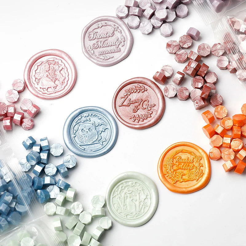 100Pcs Retro Colored Wax Seal Beads – Wedding & Scrapbooking Wax Seal Beads Babs