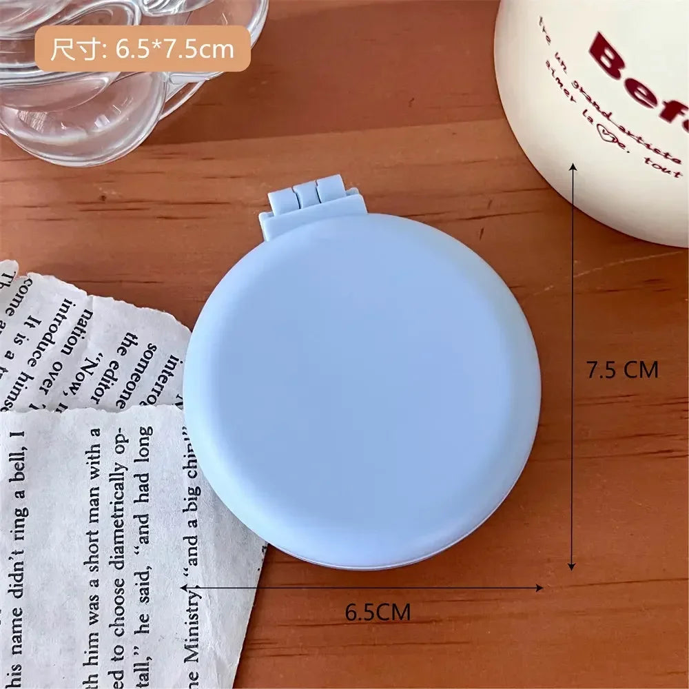 Folding Hair Comb with Mirror – Portable Air Cushion Brush Folding Hair Comb Babs Blue