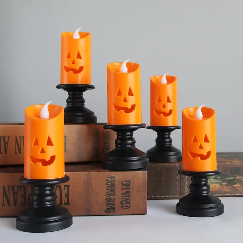 Pumpkin Flameless LED Candle Light – Halloween Party Decor Flameless LED Candle Babs