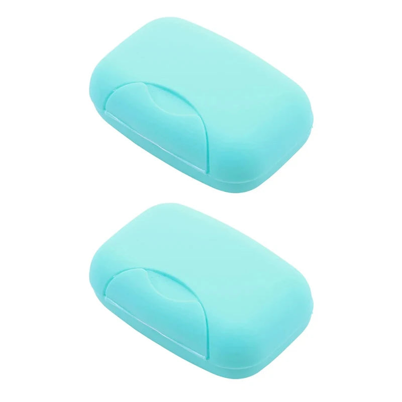 Portable Travel Soap Box with Lid – S/L Candy Color Holder Travel Soap Box Babs 2pcs Blue L