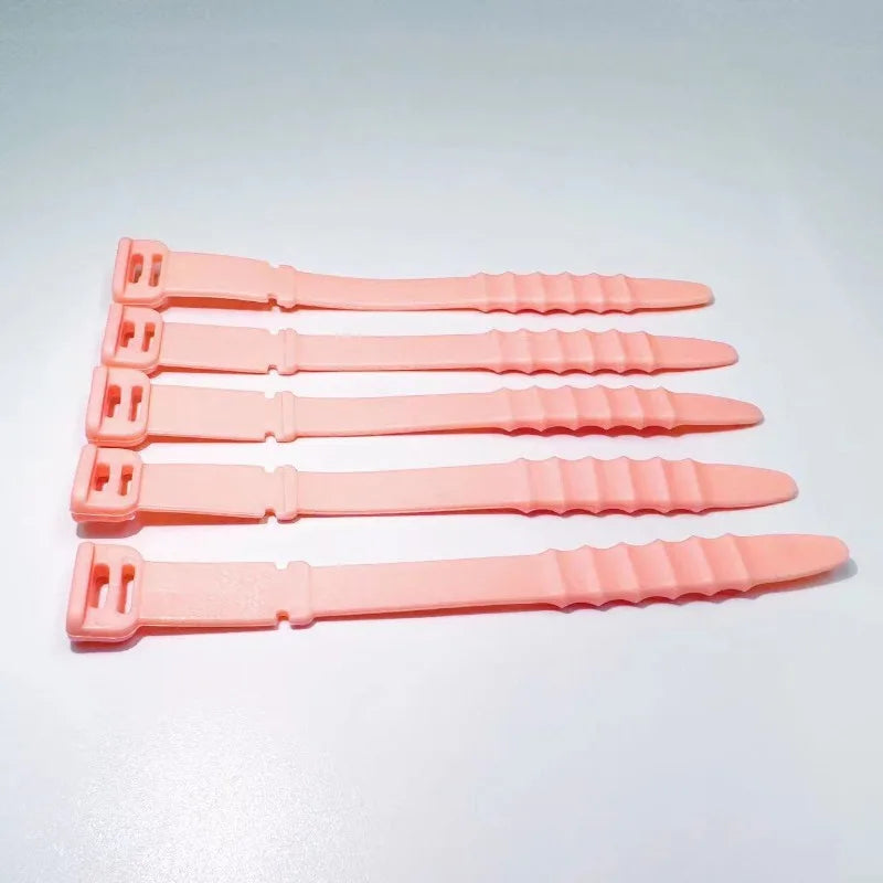 5-Pack Reusable Silicone Cable Ties – Cable Organizer Cable Management Ties Babs Orange