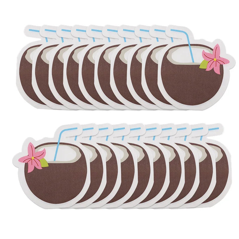 20Pcs Tropical Coconut Ice Cream Disposable Paper Napkins Disposable Paper Napkins Babs