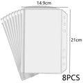 8PCS Zipper Binder Pocket Envelopes A5 A6 A7 Budget Organizer Binder Pocket Envelopes Babs C