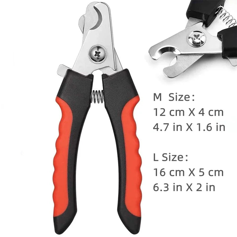 Professional Pet Nail Clipper – Stainless Steel Cat & Dog Pet Nail Clipper Babs red SIZE L
