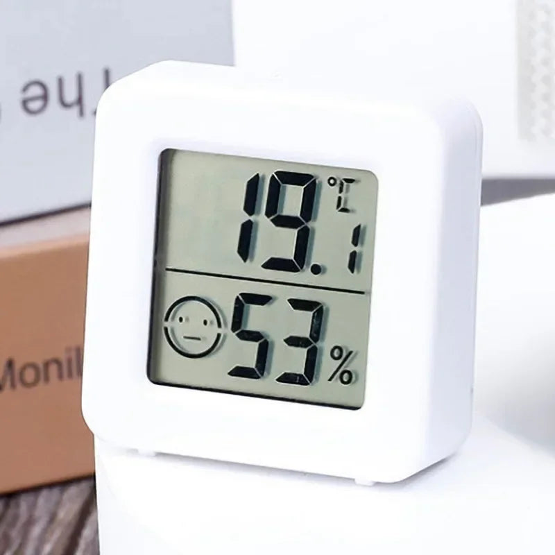 Mini LCD Digital Thermometer Hygrometer – Indoor Temp & Humidity Digital Thermometer Hygrometer Babs 1PCS-White