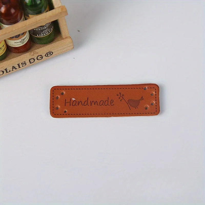 15pcs PU Leather Labels for DIY Knitting, Sewing & Crafts Craft Sewing Labels Babs