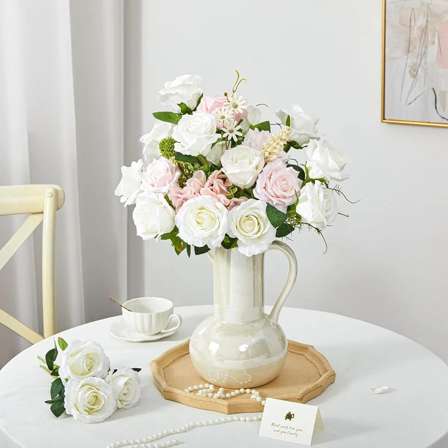 Artificial Silk Rose Bouquet – Wedding & Home Décor Flowers Artificial Flower Bouquet Babs