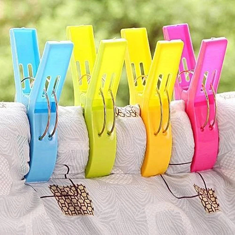 Beach Towel Clamps – Plastic Chair & Hammock Clips (4 Pack) Beach Towel Clips Babs 4 PCS