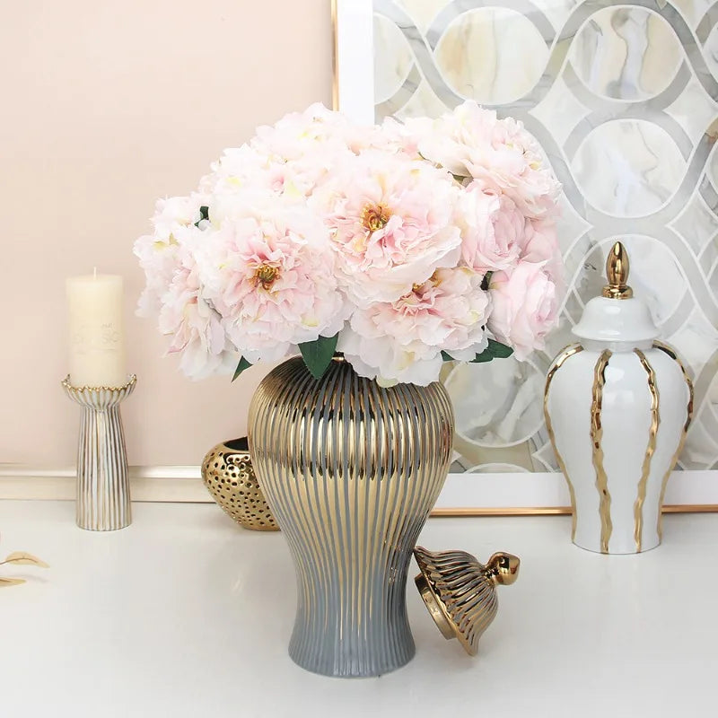 Ceramic Electroplating Vase – Luxury Modern Décor Piece Decorative Vase Babs
