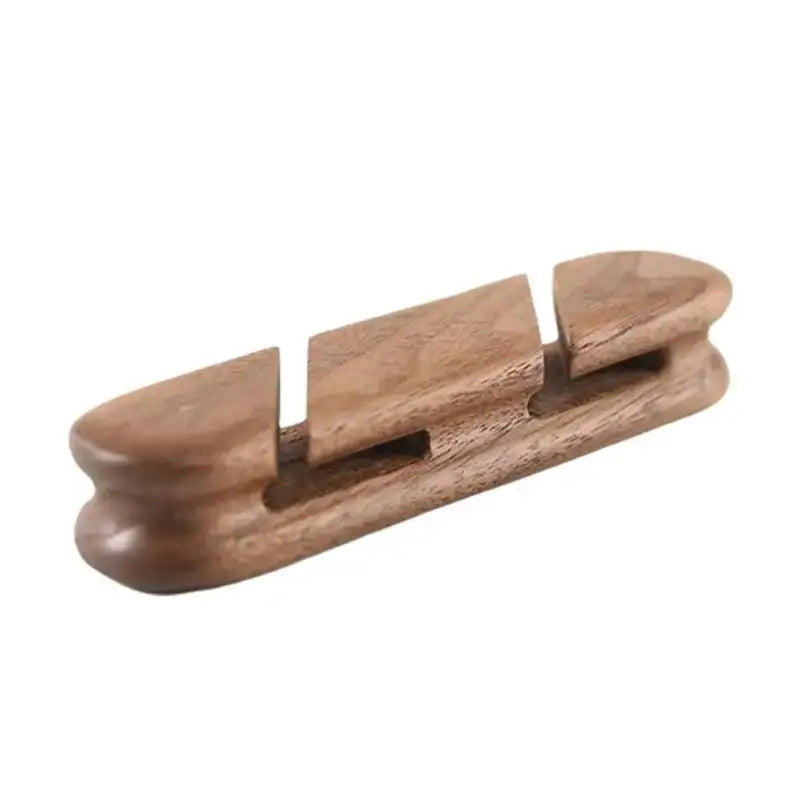 Solid Wood Cable Organizer – Desk Cable Management Holder Cable Organizer Babs small walnut wood