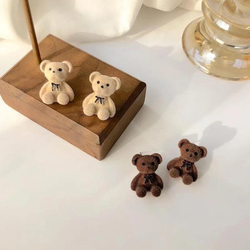 Plush Rabbit Stud Earrings – S925 Silver, Women & Girls Animal Stud Earrings Babs