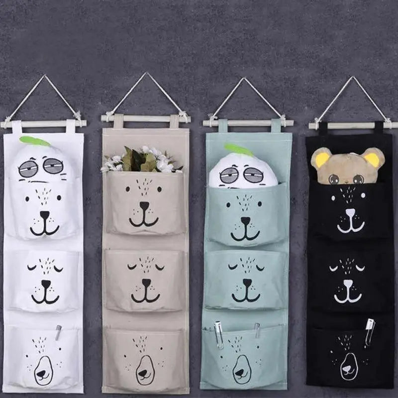 3-Pocket Wall Hanging Organizer Bag – Foldable Storage Hanger Hanging Storage Organizer Babs