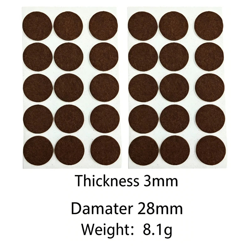 Self-Adhesive Felt Furniture Pads – Floor Scratch Protectors Furniture Floor Pads Babs brown-round-30pcs 3mm