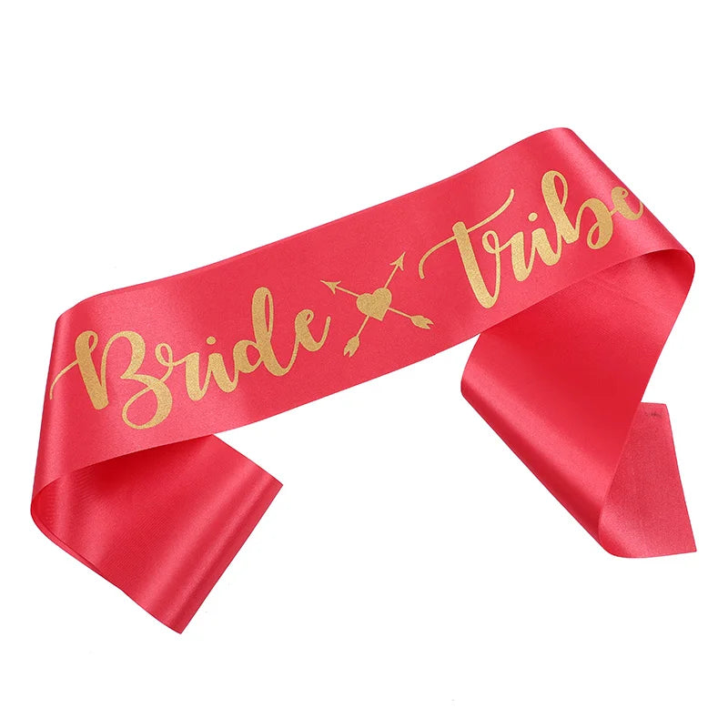 Bride Tribe Satin Sashes Set – Bachelorette & Bridal Party Bridal Party Sashes Babs