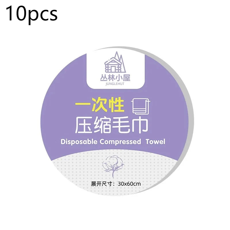 10-Pack Disposable Compressed Travel Towels – Quick-Dry Disposable Travel Towels Babs 10pcs