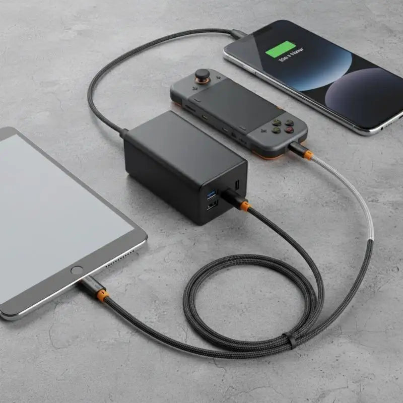 240W USB-A to USB-C 90° Elbow Fast Charging Cable 1M–2M USB-C Charging Cable Babs
