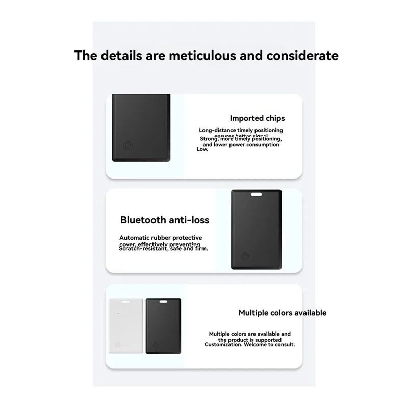 Ultra-Thin Bluetooth Wallet Tracker Card – Works with Find My Bluetooth Tracker Card Babs