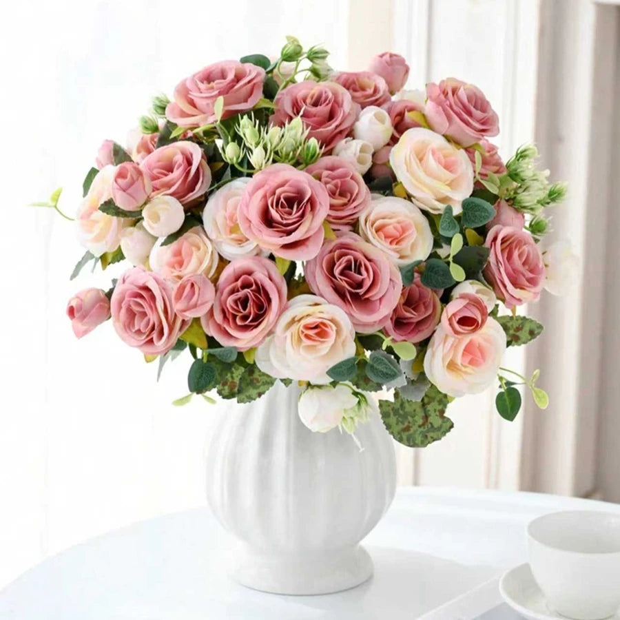 Silk Peony Hydrangea Artificial Flower Bouquet | Wedding Décor Artificial Flower Bouquet Babs