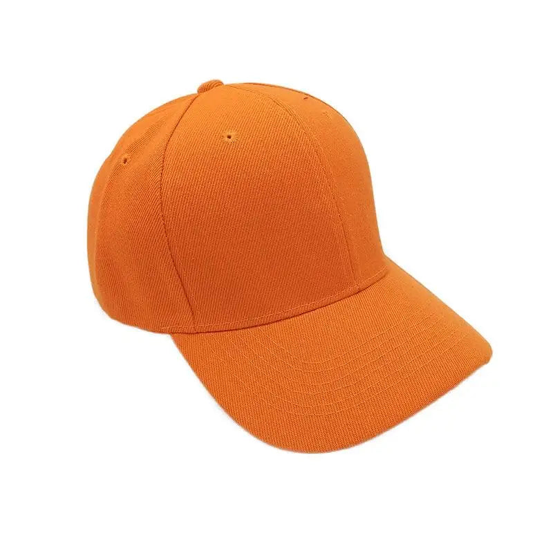 Unisex Adjustable Baseball Cap – Curved Brim Sun Visor Hat Baseball Cap Babs orange