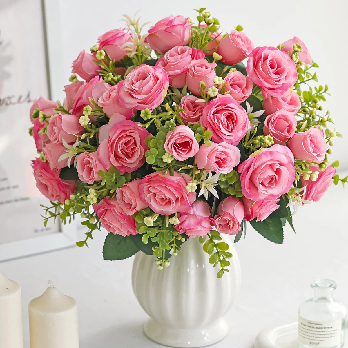 Artificial Silk Rose Bouquet for Wedding & Home Décor Artificial Silk Flowers Babs