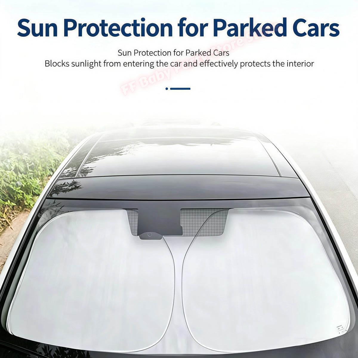 Foldable Car Windshield Sunshade – UV Blocking Front Visor Car Windshield Sunshade Babs