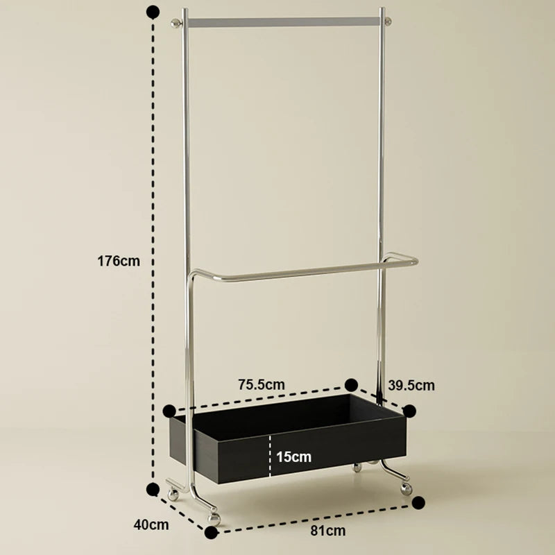 Metal Minimalist Coat Rack | Stainless Steel Luxury Hallstand Metal Coat Rack Babs Black