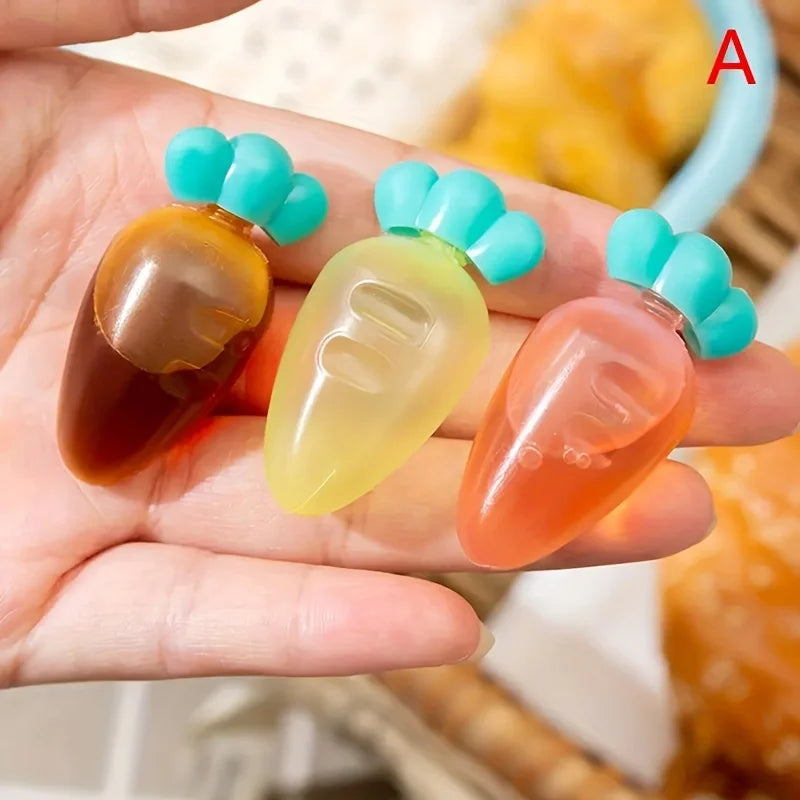 Carrot Mini Sauce Bottles – Leak-Proof Portable Condiment Storage Condiment Storage Bottle Babs 3pcs