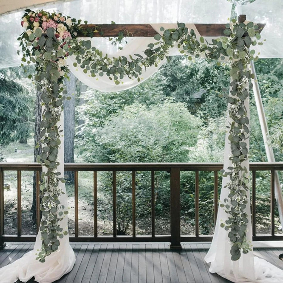 Artificial Green Leaf Vine for Wedding & Garden Wall Decor Artificial Vine Decor Babs