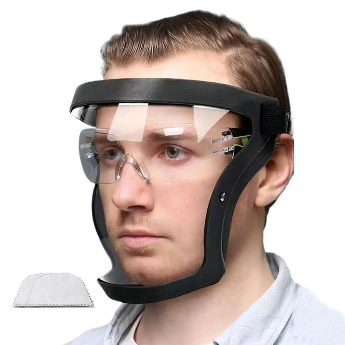 Anti-Fog Full Face Shield with Filter & PC Lens | Safety Mask Full Face Shield Babs