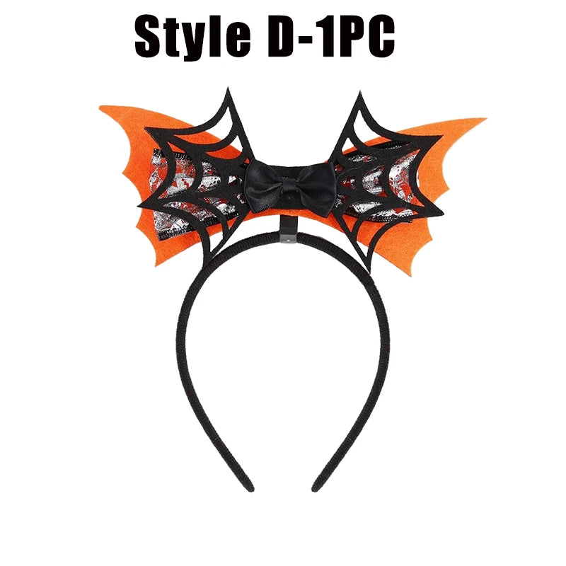Halloween Spider Web Headband – Costume Hair Hoop Accessory Costume Headband Babs Style D-1PC