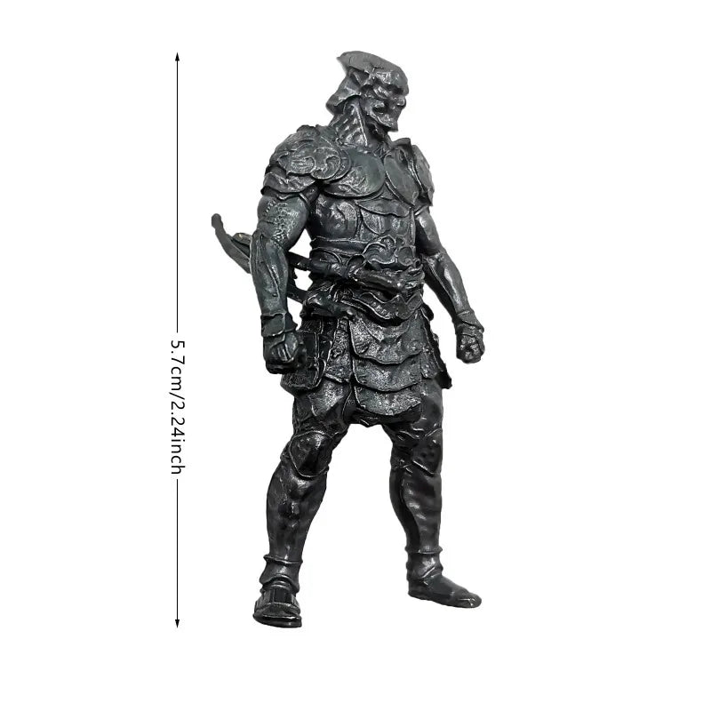 Copper Samurai Warrior Figurine – Vintage Japanese Mask Miniature Decorative Figurine Babs A