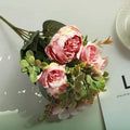 Silk Peony Artificial Flowers – Bridal Bouquet & Home Decor Artificial Flowers Babs Pink 1 pc
