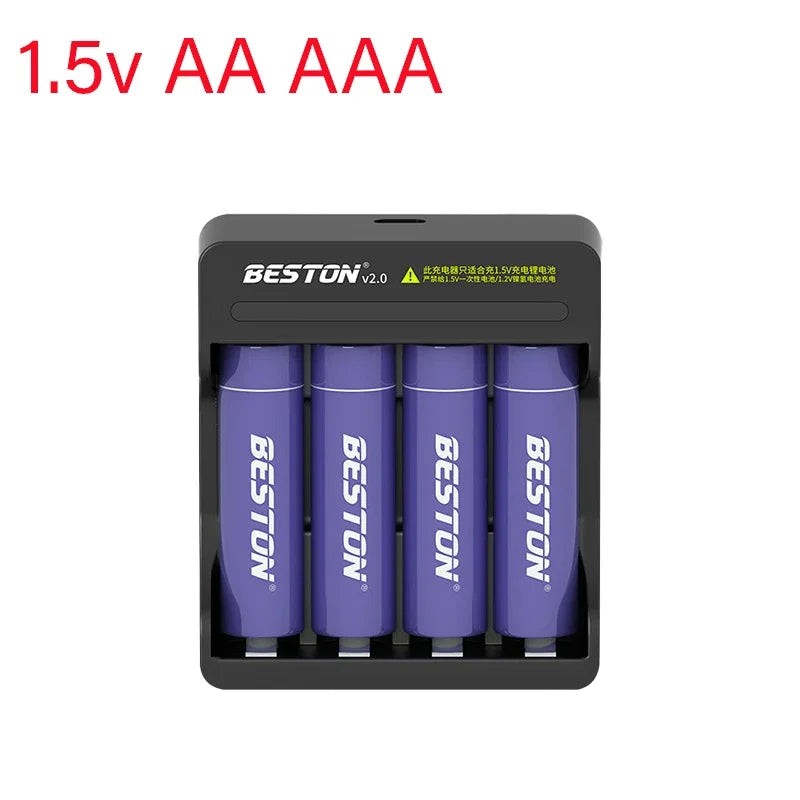 4-Slot 1.5V Smart Li-Ion Battery Charger for AA AAA with LED Battery Charger Babs
