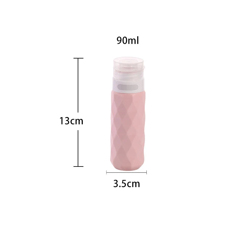 4-Pack 90ml Refillable Silicone Travel Squeeze Bottles Set Travel Bottle Set Babs