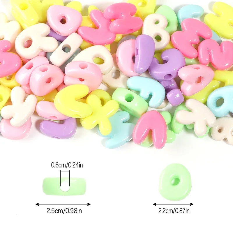 100g A-Z Acrylic Chunky Letter Beads for DIY Jewelry & Crafts Alphabet Craft Beads Babs